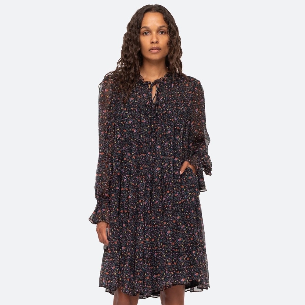 Sea New York Bennet Ditsy Floral Tunic Dress Size Small